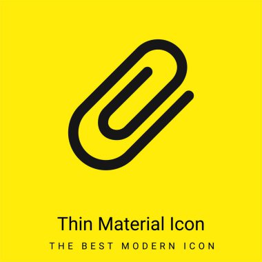 Çapraz Kağıt Ataç Arayüzü Sembolü Ekle Asgari parlak sarı malzeme simgesi