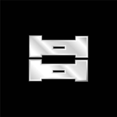 Veri gümüş kaplama metalik simge için kutular