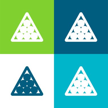 Bilardolar Düz 4 renk en küçük simge kümesi