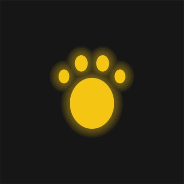 Parlayan sarı neon ikonu