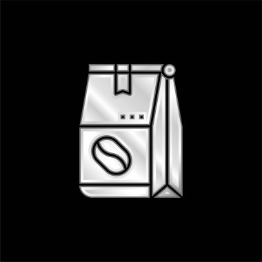 Fasulye gümüşü kaplı metalik simge