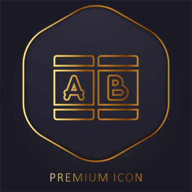 A golden line premium logo or icon clipart