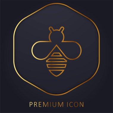 Arı altın çizgisi prim logosu veya simgesi