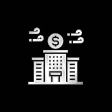Banka gümüş kaplamalı metalik simge