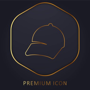Baseball Cap golden line premium logo or icon clipart