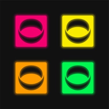 Ashley Madison Sosyal Logosu 4 renkli neon vektör simgesi