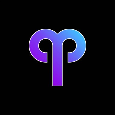 Koç mavi gradyan vektör simgesi