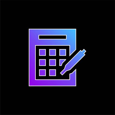 Bingo mavi gradyan vektör simgesi