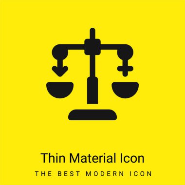 Balance minimal bright yellow material icon clipart