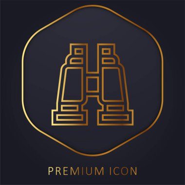 Dürbün altın çizgi prim logosu veya simgesi