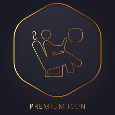 Uçak Koltuğu Altın Hat prim logosu veya simgesi
