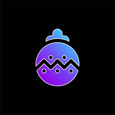 Bauble mavi gradyan vektör simgesi