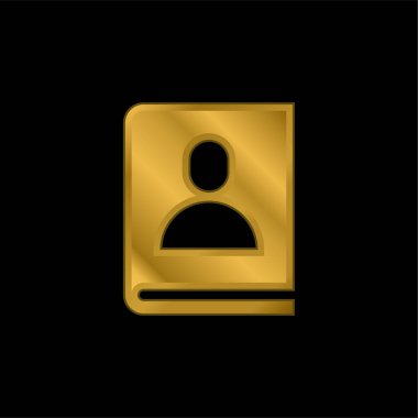 Gündem altın kaplama metalik simge veya logo vektörü