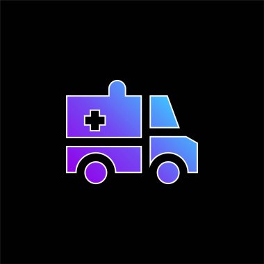 Ambulans mavi gradyan vektör simgesi