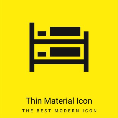 Berth Bed minimal bright yellow material icon clipart