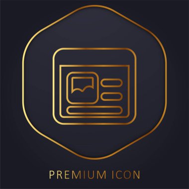 Madde altın çizgi premium logosu veya simgesi