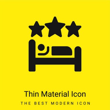 Bed minimal bright yellow material icon clipart