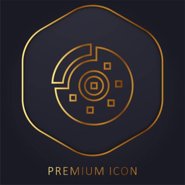 Fren altın çizgisi prim logosu veya simgesi