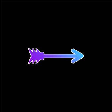 Ok mavi eğimli vektör simgesi