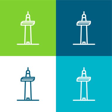 Auckland Düz Düz 4 renk en küçük simge kümesi