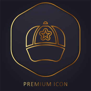 Beyzbol Cap altın çizgi prim logosu veya simgesi