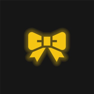 Papyon sarı parlak neon simgesi