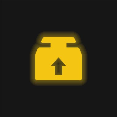 Kutu sarısı parlak neon simgesi