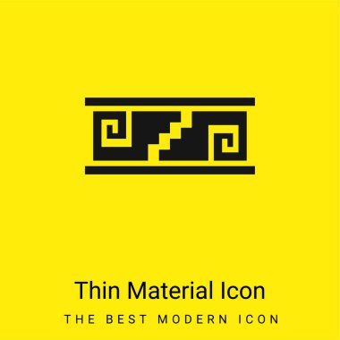 Artisanal Mosaic Of Mexico minimal bright yellow material icon clipart