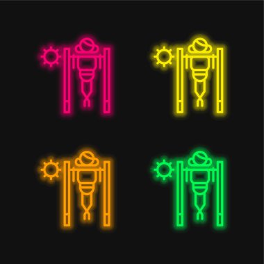 Parlak neon vektör simgesi