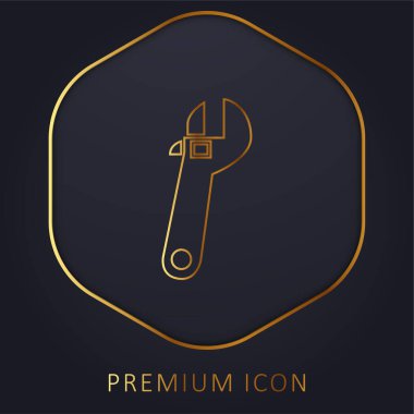 İngiliz Anahtarı Aracı Altın Hat prim logosu veya simgesi ayarlanıyor