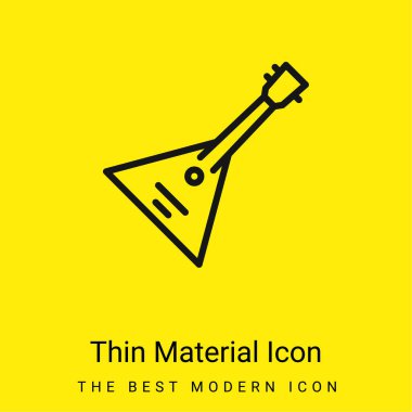Balalaika minimal bright yellow material icon clipart