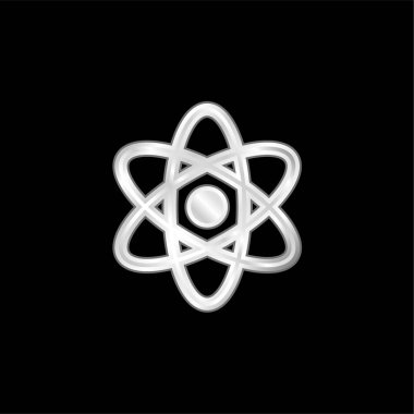 Atom gümüş kaplama metalik simge