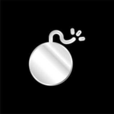 Bomba gümüş kaplama metalik simge