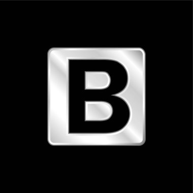 Kalın gümüş kaplama metalik simge