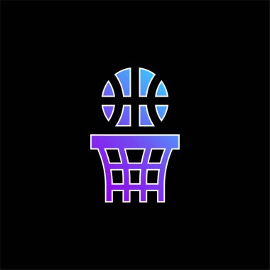 Basketbol mavi gradyan vektör simgesi