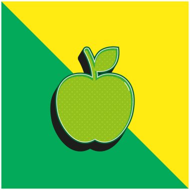 Apple Green ve sarı modern 3d vektör simgesi logosu