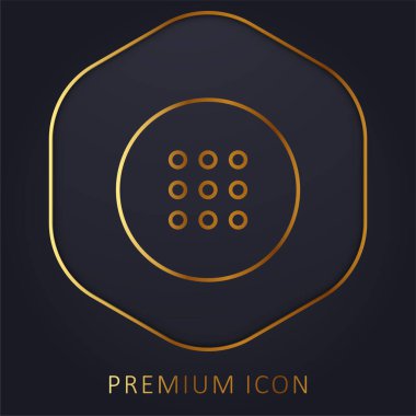 Altın çizgi prim logosu ya da simgesi uygula