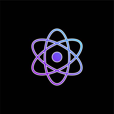 Atom mavi gradyan vektör simgesi