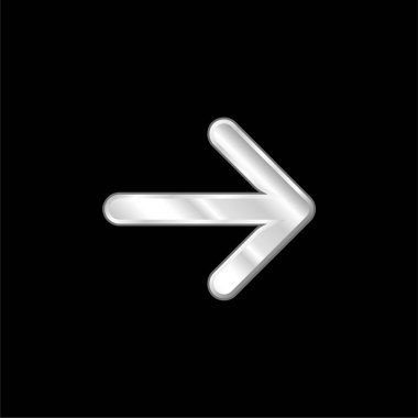 Gümüş kaplama oklar metalik simge