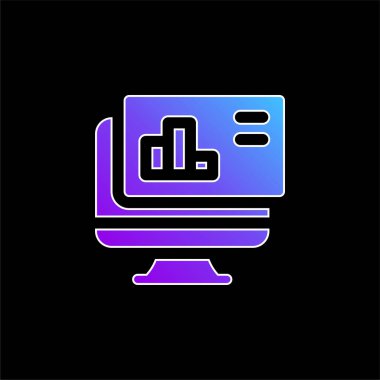 Mavi gradyan vektör simgesini analiz et