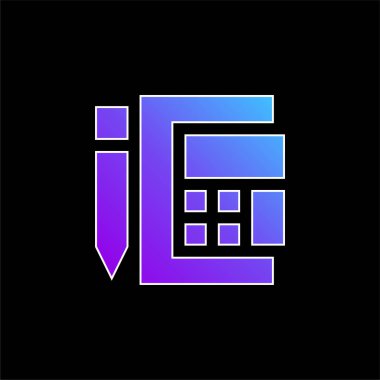 Muhasebe mavi gradyan vektör simgesi