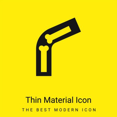 Kemikler minimal parlak sarı madde simgesi