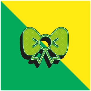 Yeşil ve sarı modern 3d vektör simgesi logosu