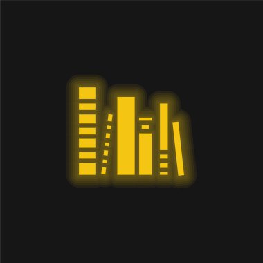 Kitap Grubu sarı parlak neon simgesi