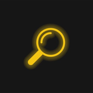 Havaalanı Arayıcısı sarı parlayan neon simgesi