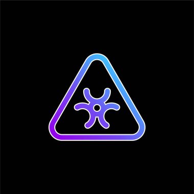 Biyolojik tehlike mavi eğimli vektör simgesi