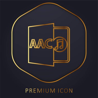 Acc Dosya Biçimi Sembol Altın Satır prim logosu veya simgesi
