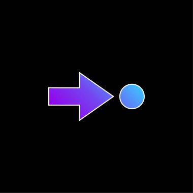 A Çemberi mavi eğimli vektör simgesini gösteren ok