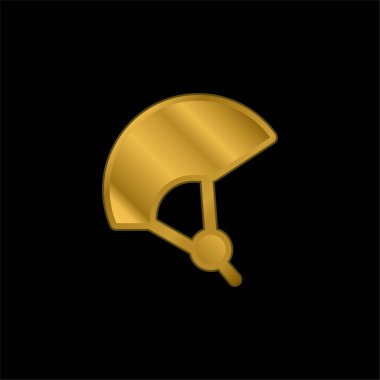 Bisiklet altın kaplamalı metalik simge veya logo vektörü