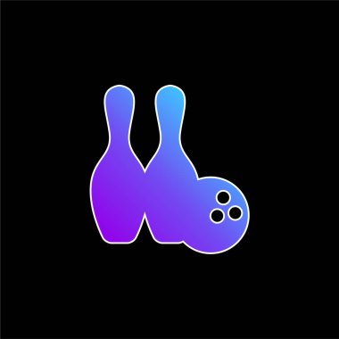 Bowling mavi gradyan vektör simgesi